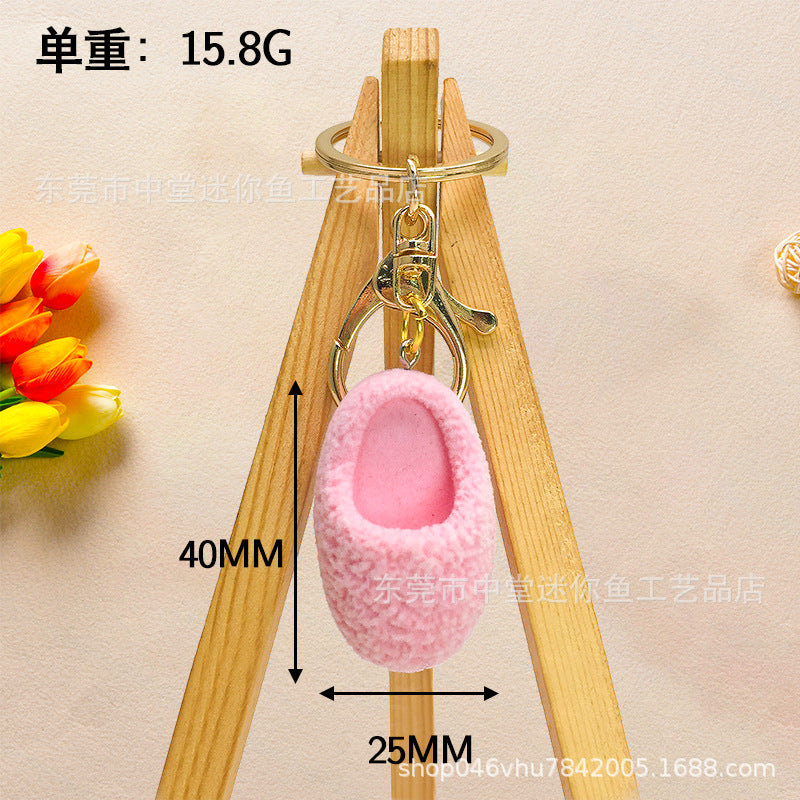 Wholesale 2pcs/pack Cute Creative Mini Fur Shoes, Keychains, Bags, Trinkets, Pendants